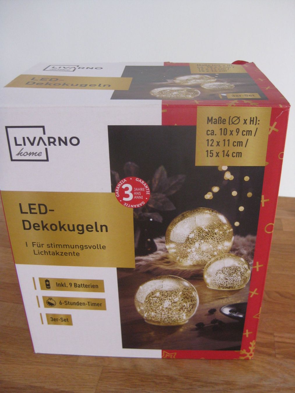 Tutte le decorazioni: Schönes 3er Set LED Kugeln – Nuovo e nell'imballaggio originale da Romanshorn venduto da Wazoohandlung