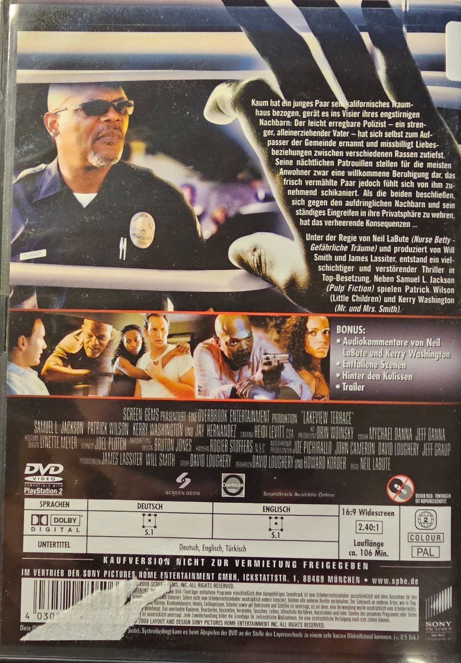 Tutti i DVDs: Lakeview Terrace – Usato da Wahlen b. Laufen venduto da Cg10 1