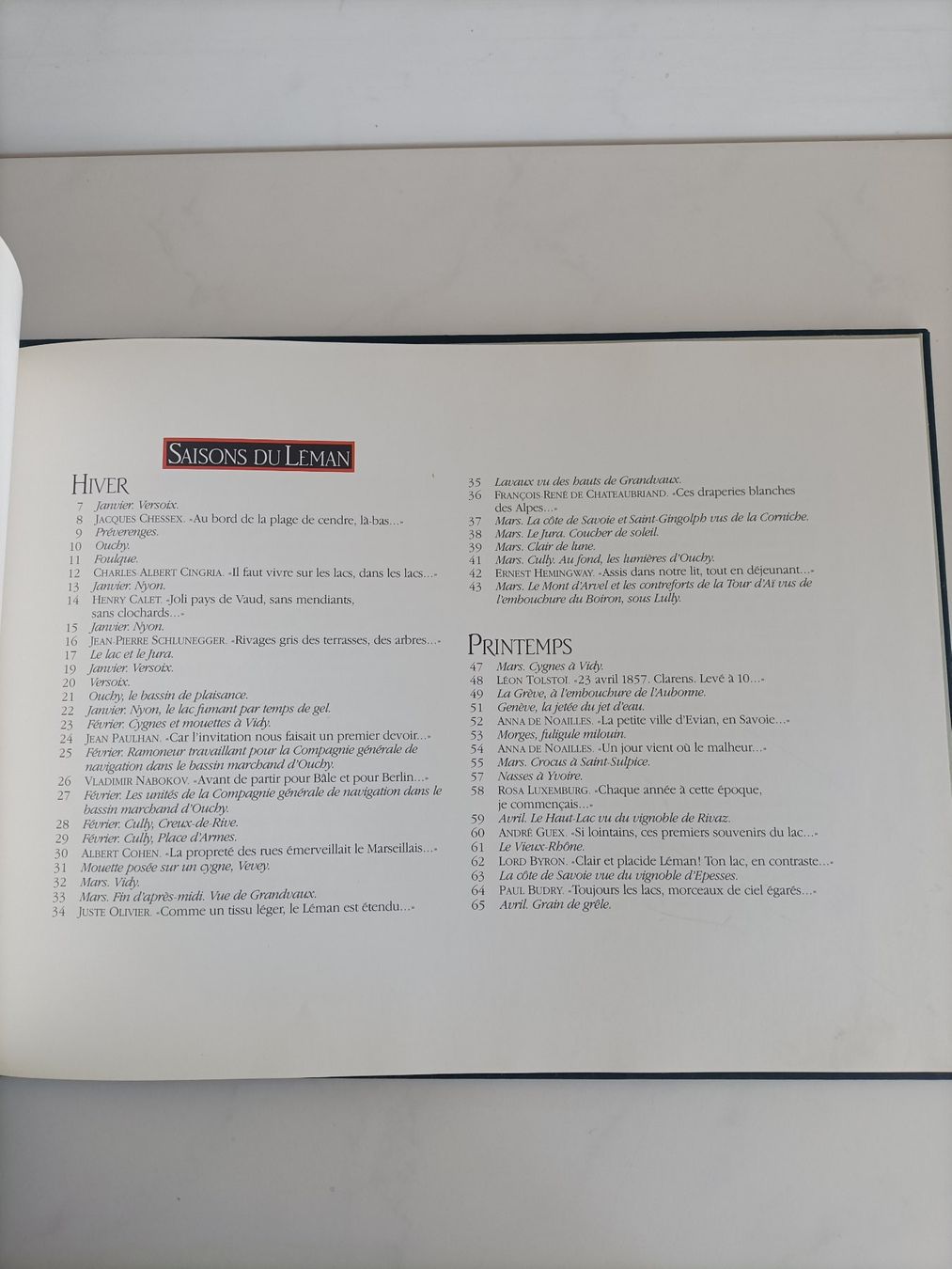Bücher: Saisons du Léman / Marcel Imsand / 24Heures 1985 – Gebraucht aus crans montana von AB3963 4