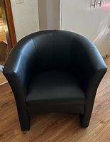 Leder-Sessel schwarz