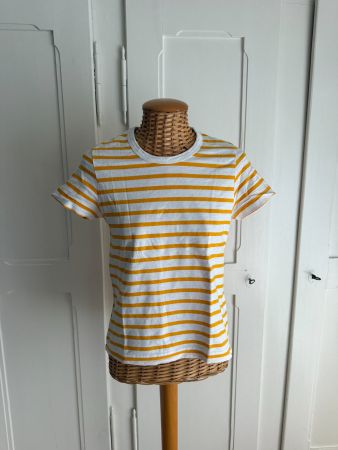 WEEKDAY - T-Shirt gelb-weiss gestreift S