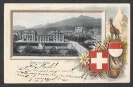Olten Amthausquai Prägekarte mit Wappen
