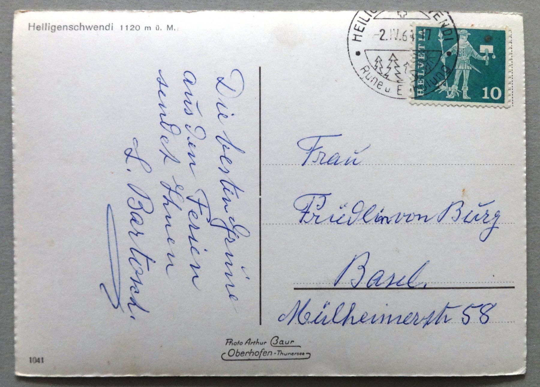 Cartoline postali: Heiligenschwendi 1120 m ü.M. – Usato da Fétigny venduto da Billy2miny 1