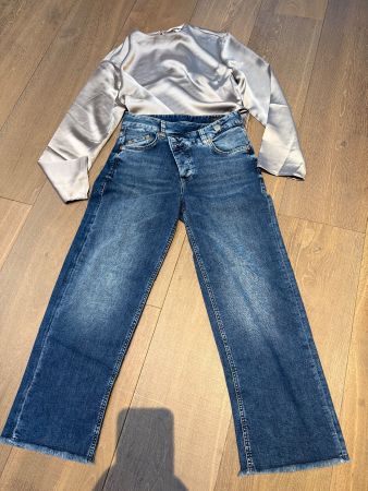 Herrlicher Jeans Gr. 34 und Bluse satin