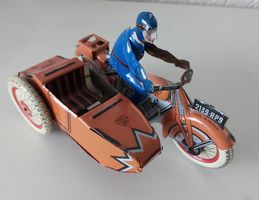 SFA Paris Blechmotorrad mit Beiwagen Siede Car Vintage Toy