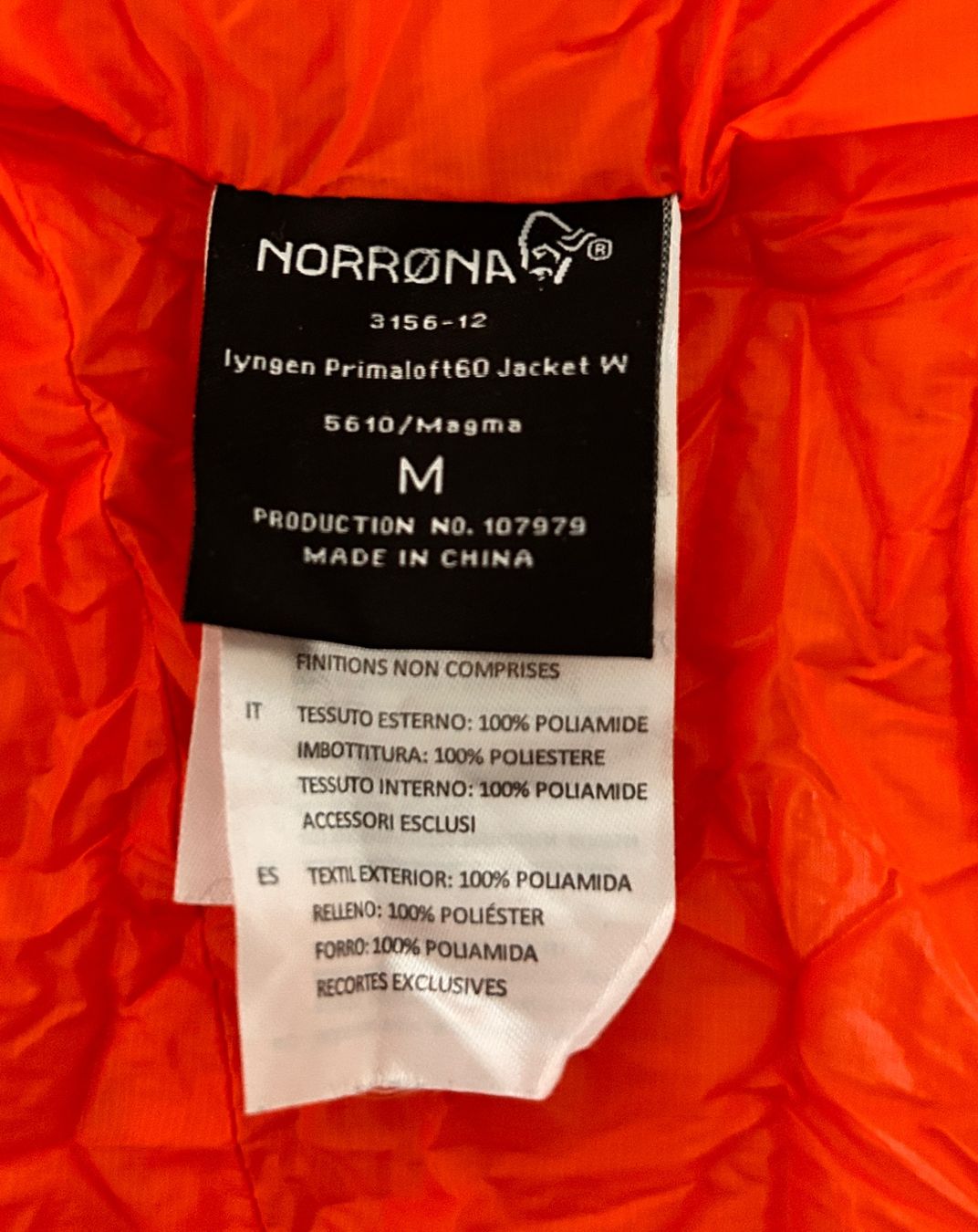 Norrøna Giacche: NORRONA lyngen Primaloft60 W, magma, Gr. M – Usato da Kreuzlingen venduto da peetzii 6
