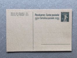 Postkarte mit Tellknabe; 7 1/2 Rp, ungebraucht