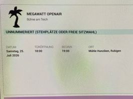 Megawatt Tickets Mühle Hunziken