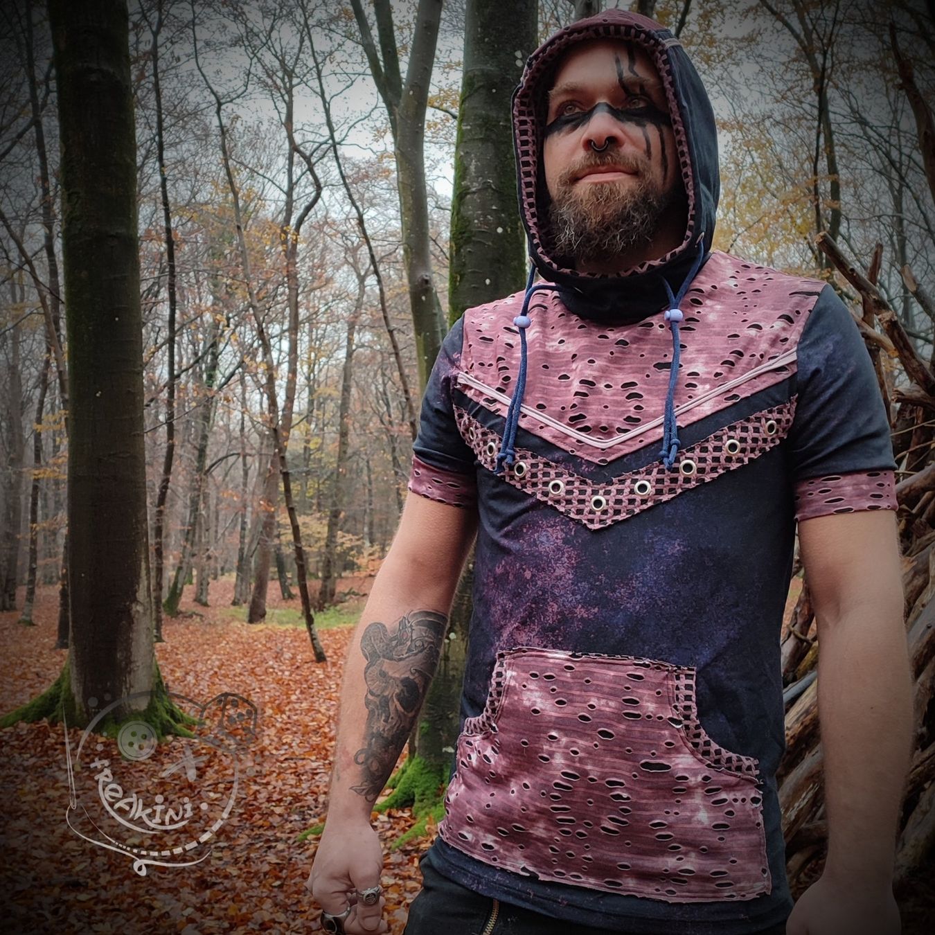 Tessuti: Destroyed Jersey "altrosa batik" Stoff je m – Nuovo e nell'imballaggio originale da Wiesenberg venduto da mountain-merch 2