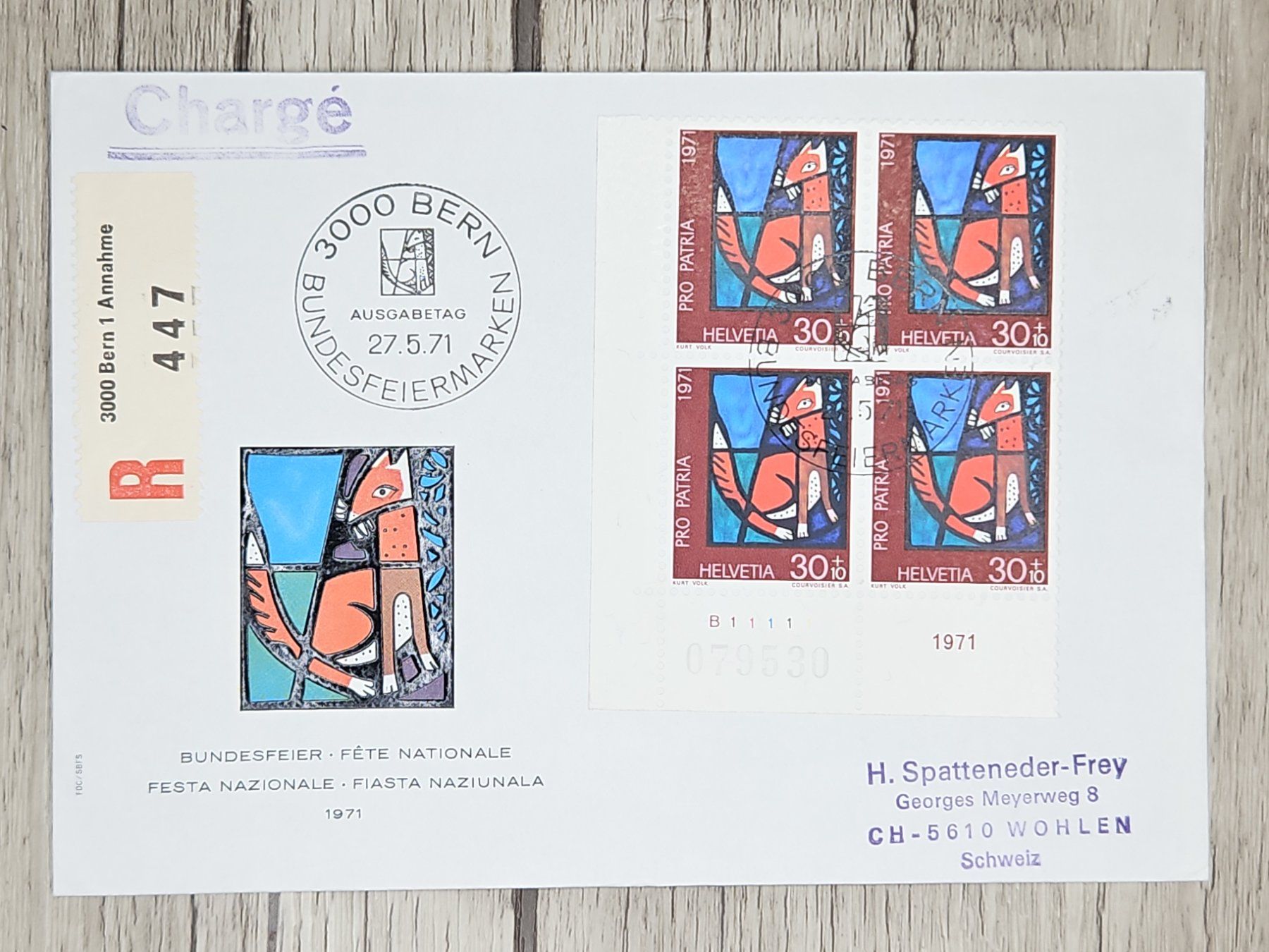 Tutti i francobolli: CL09 Enveloppe + Timbre Suisse 1989 – Usato da Cousset venduto da Patrick_Collections