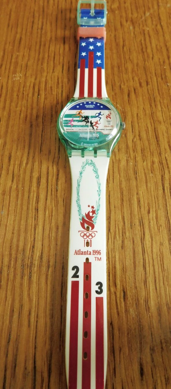 Swatch Orologi: SWATCH - ATLANTA LORBEEREN - 1996er – Usato da Emmenbrücke venduto da Ulisse-22 2