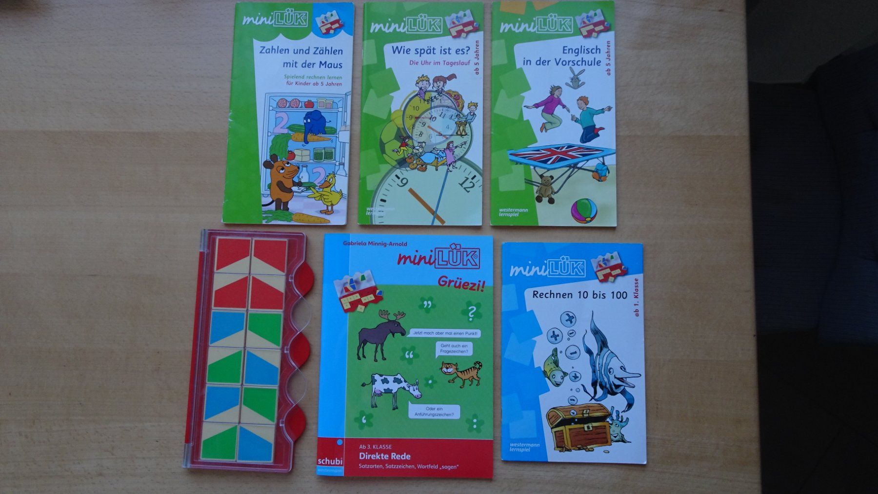 Jeux: Mini LÜK Kontrollgerät und 5 Lernhefte – D'occasion à Zürich par blaumeisli62