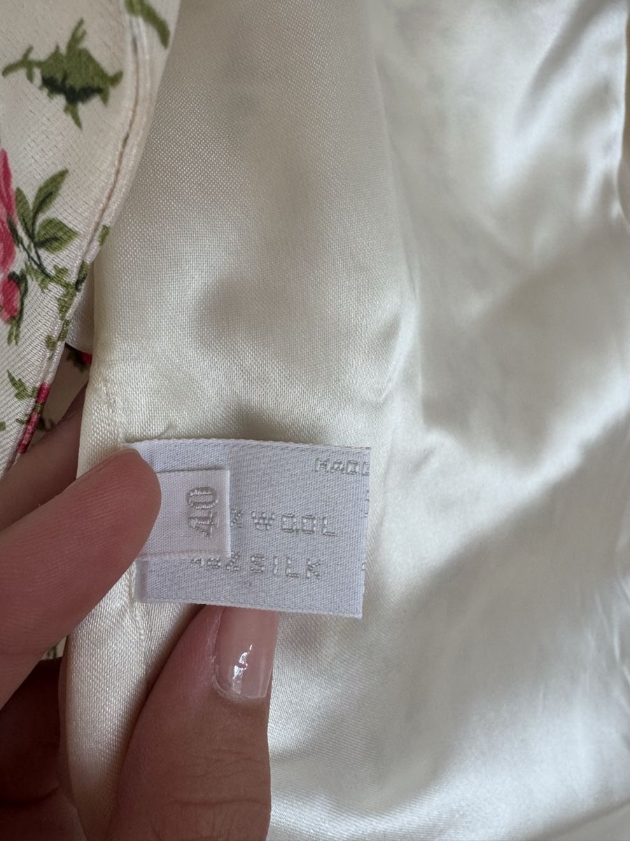 Prada Giacche: Prada Blazer Blumenmuster Wolle Seide Grösse 40 beige – Usato da Kilchberg ZH venduto da natiimlr 2