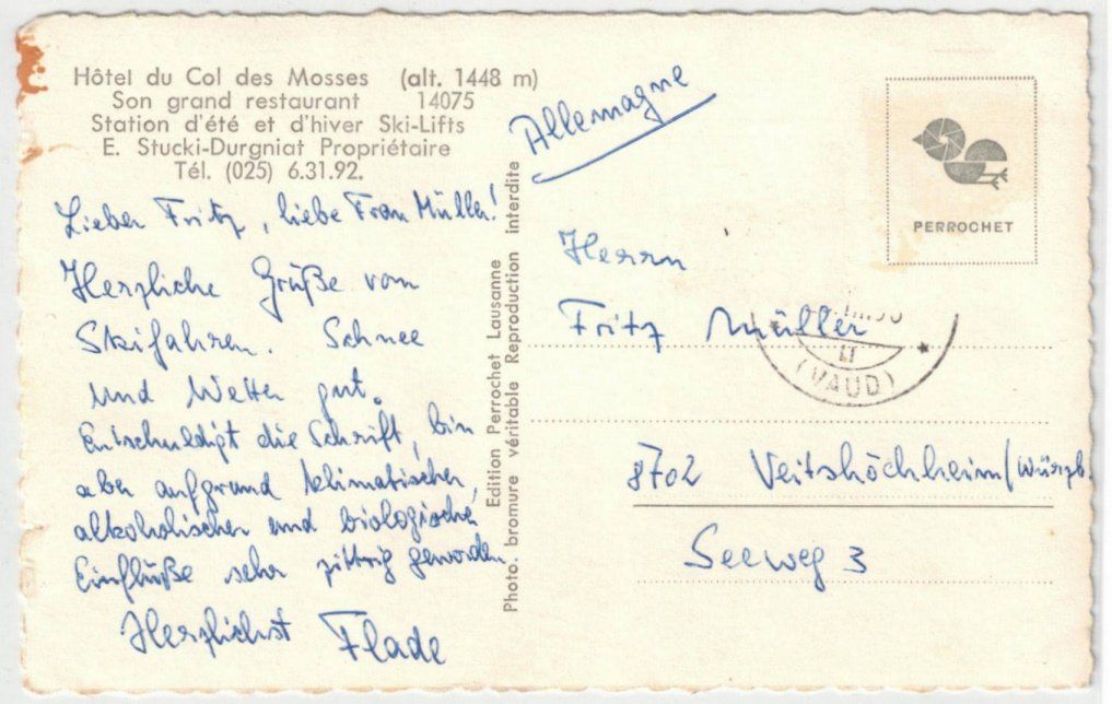 Cartoline postali: Col des Mosses - 4 Bild AK – Usato da Binningen venduto da Mountainrider 1
