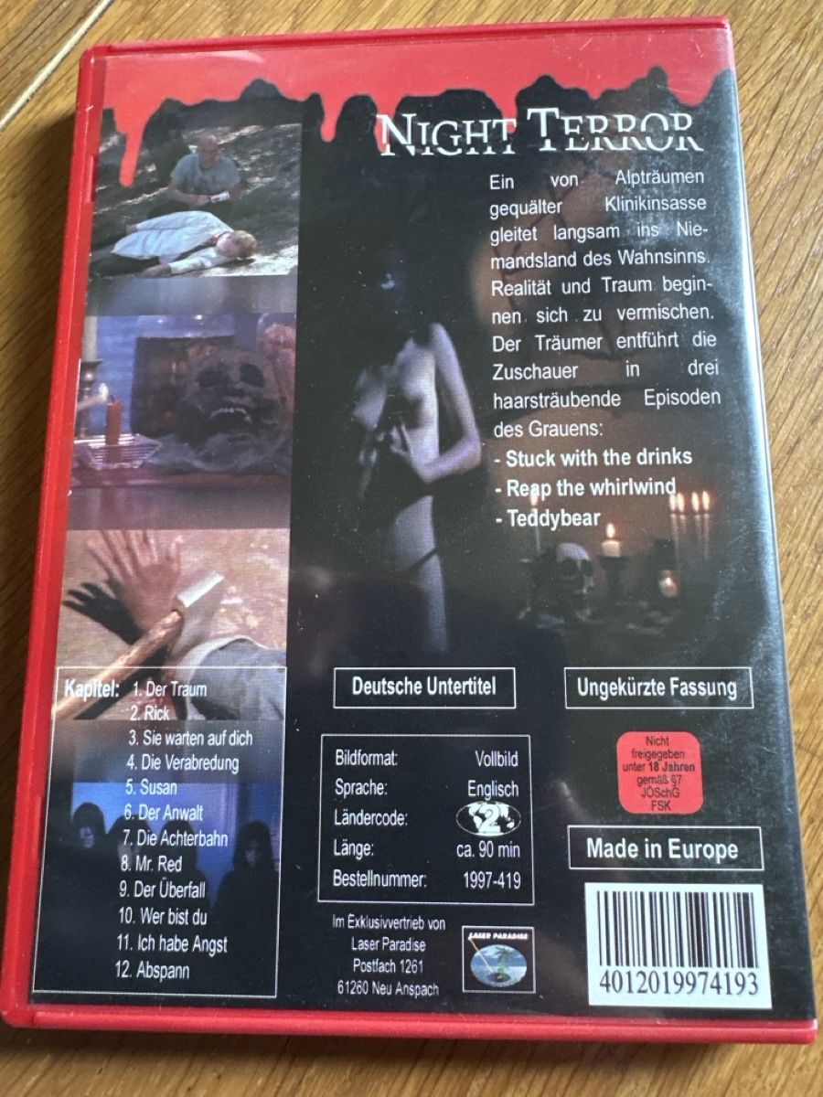 Tutti i DVDs: Night Terror, Red Edition DVD – Usato da Benken ZH venduto da Audi-erich 1