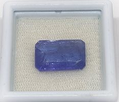 1x Tanzanite EM 12x9 mm 6.29 ct - CERTIFICAT 380.- Fr.