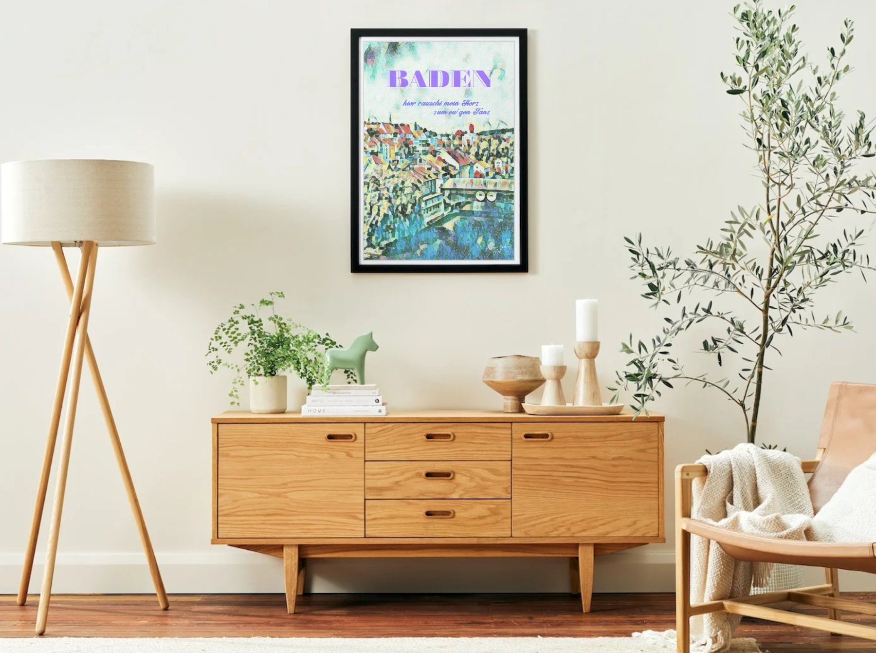 Foto & Immagini: Poster: Stadt Baden. Alles Liebe, Schweiz – Nuovo e nell'imballaggio originale da Zürich venduto da Posterrama 6