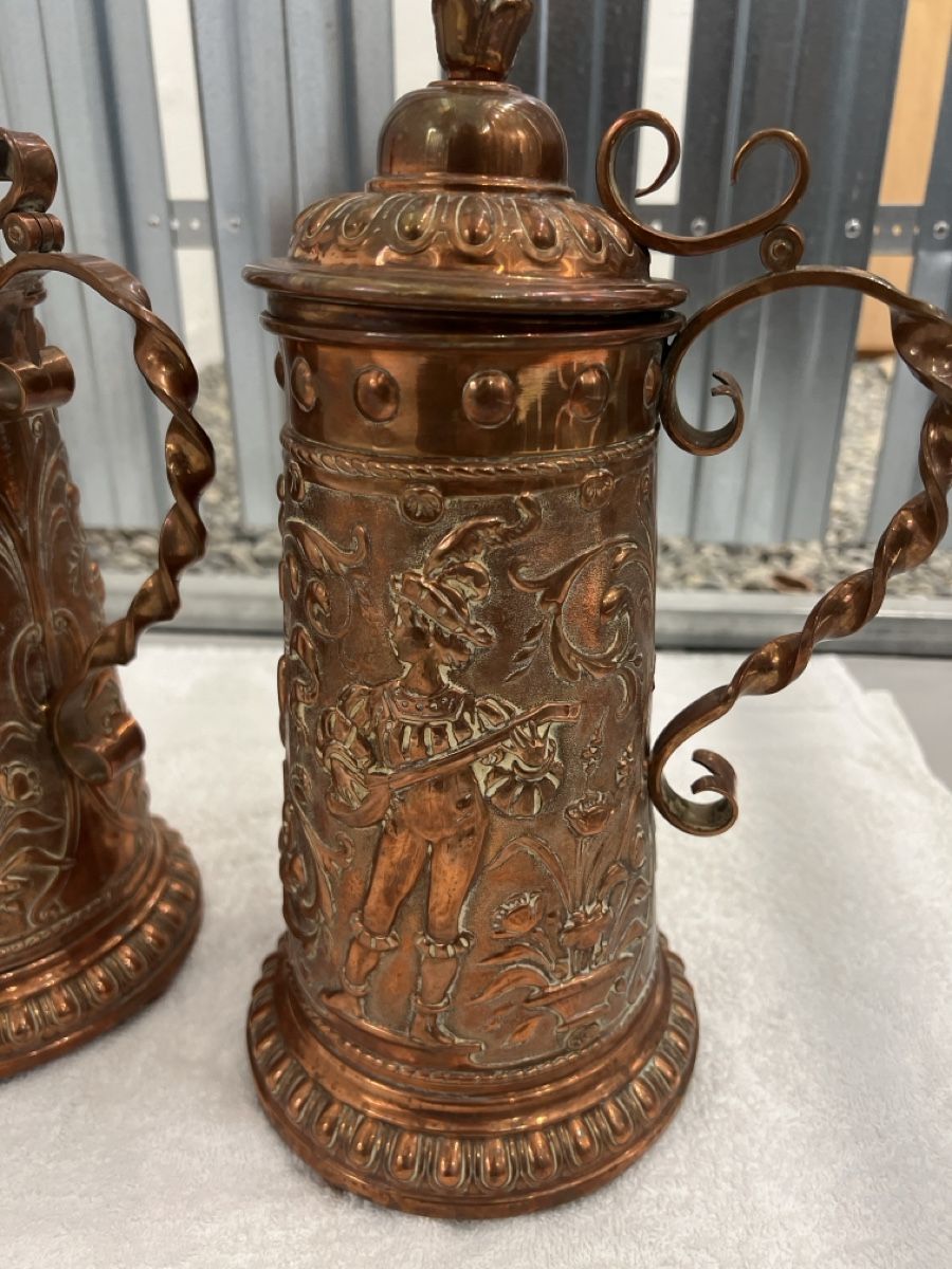 Tutte le decorazioni: Antike Bierkrüge aus Kupfer, wunderschöne Details! – Usato da Zürich venduto da Privat_13 1