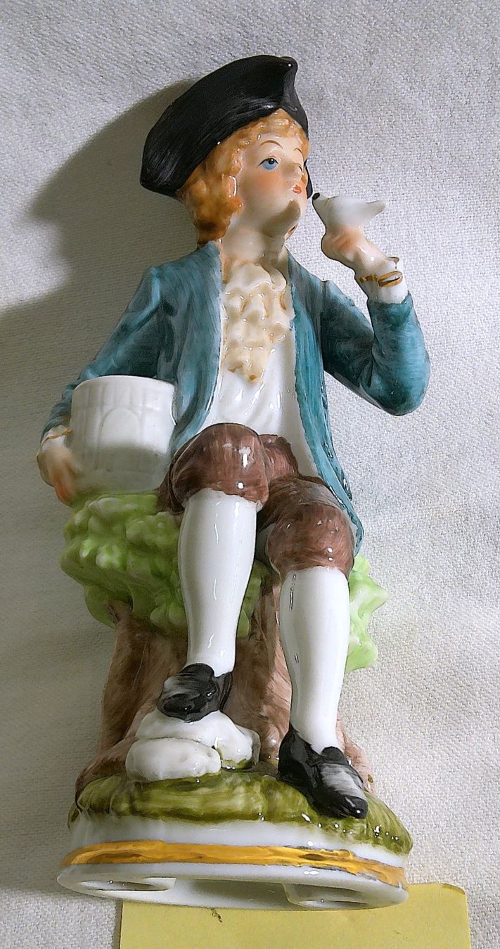 Statuette: Figur Knabe mit Vogel – Usato da Kleinlützel venduto da tomfundus 2