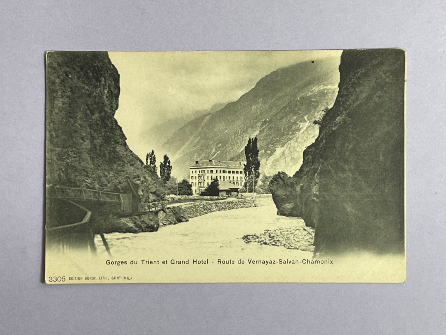 Ansichtskarten: Gorges du Trient - Route de Vernayaz – Gebraucht aus Steg VS von danwer74