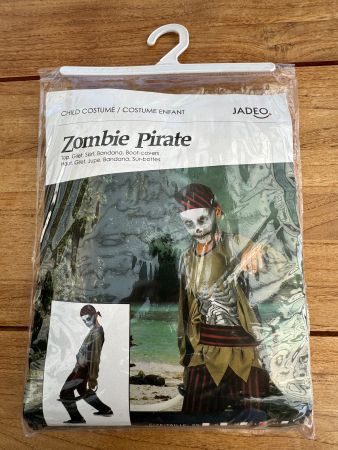 Halloween Kostüm Zombie Pirat, Kinder Gr. L / 134 / 140