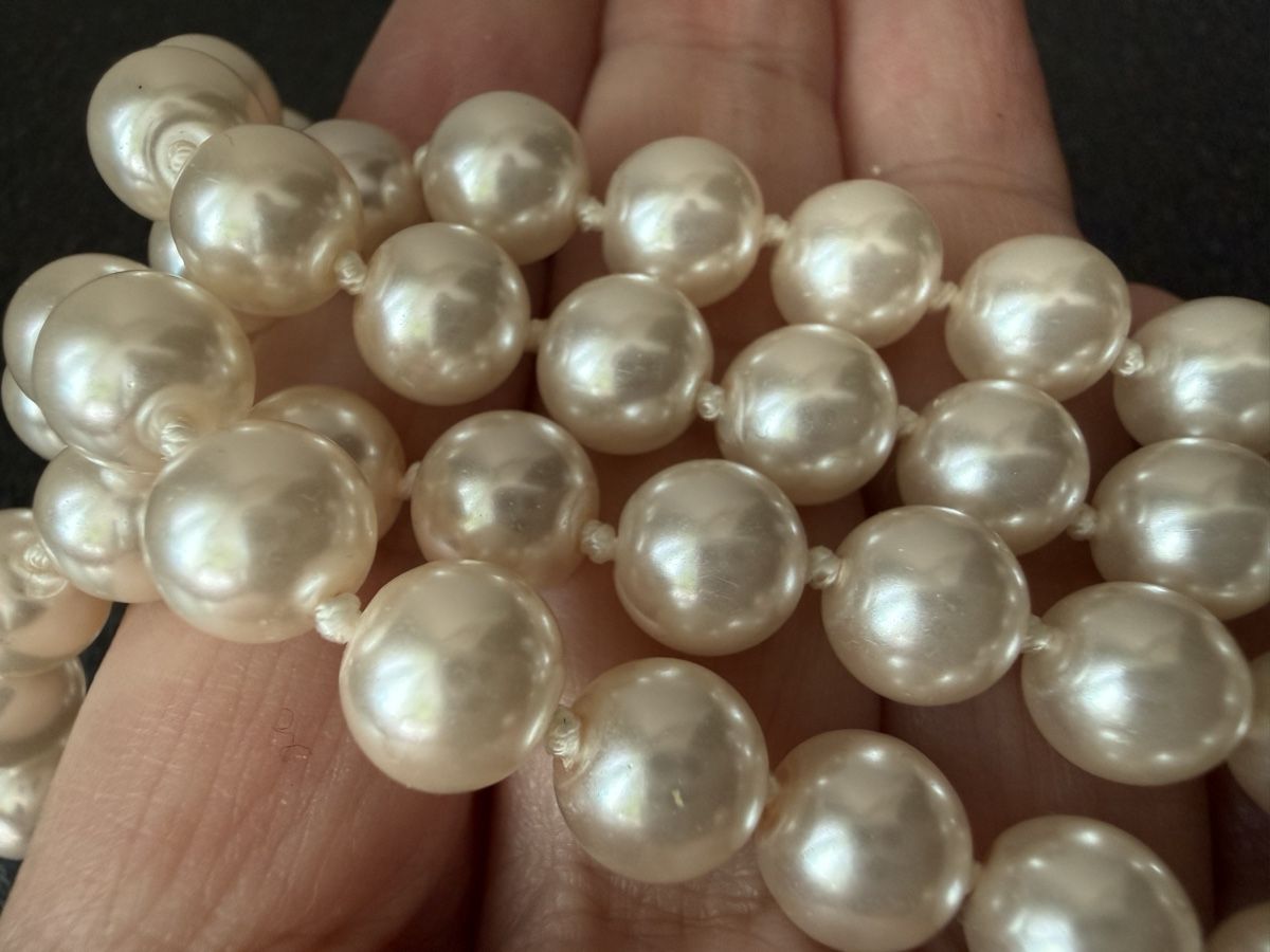 Catenine: Vintage Perlenkette mit Strassverschluss – Usato da Lamone venduto da LaCantinaMagica 6