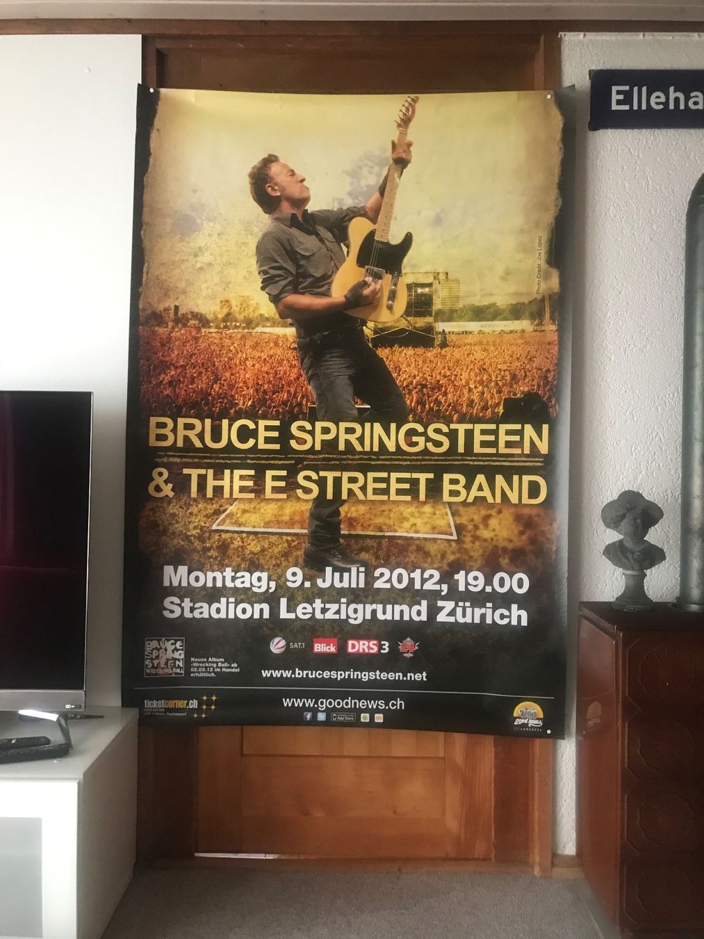 Foto & Immagini: Bruce Springsteen Orginal Konzert Poster 2012 – Usato da Basel venduto da Stars12355