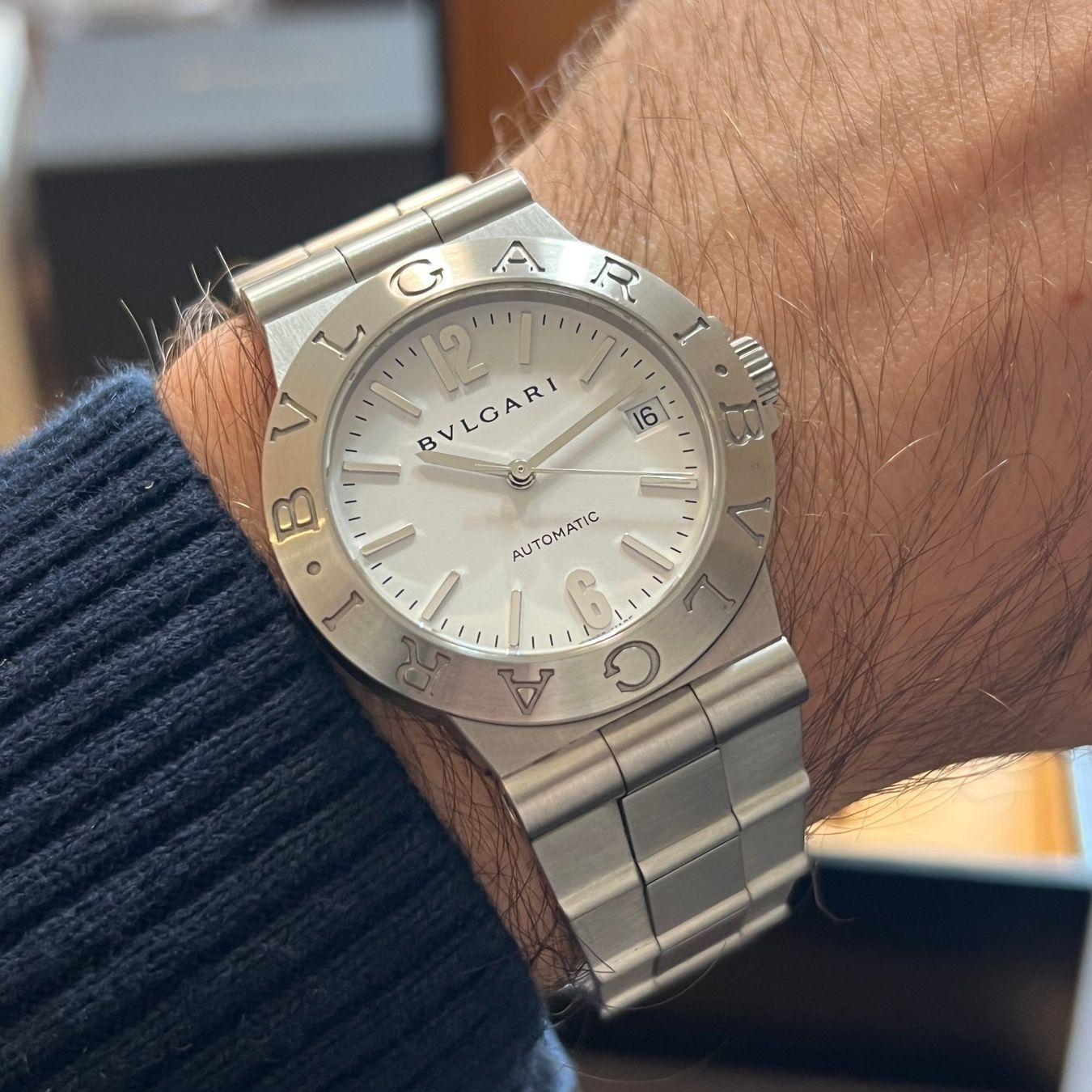 Bulgari Orologi: Bulgari Diagono Automatic Date Full Set LCV35S – Usato da Carouge GE venduto da Watchaser 3