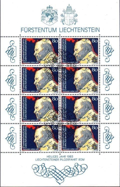 Alle Briefmarken: Liechtenstein 1983 "Pilgerfahrt" im Kleinbogen, ET-Stempel – Neu (gemäss Beschreibung) aus Nuglar von Stamp88