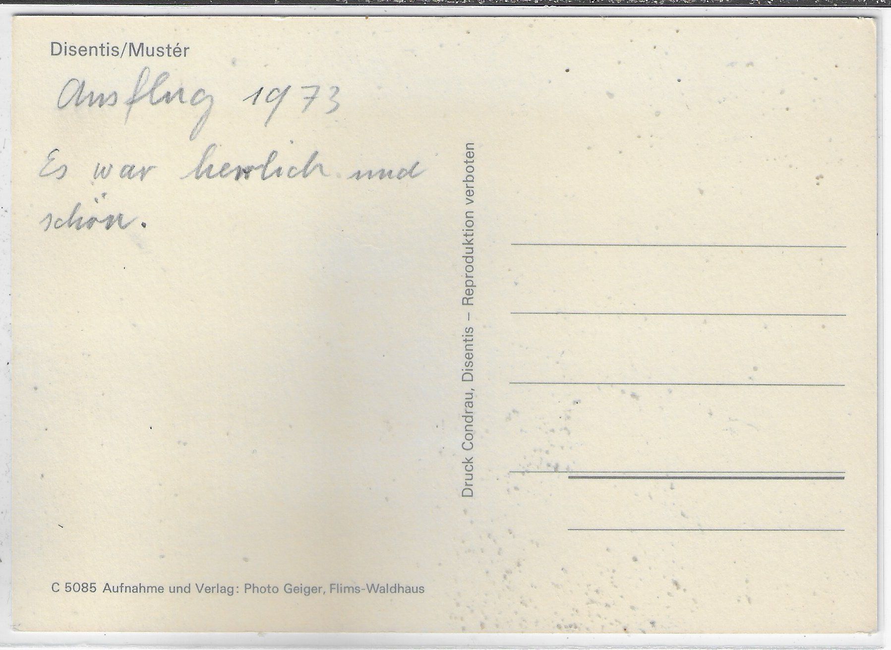 Cartoline postali: Disentis/Muster - Generalansicht – Usato da Ettingen venduto da Kartenplanet 1
