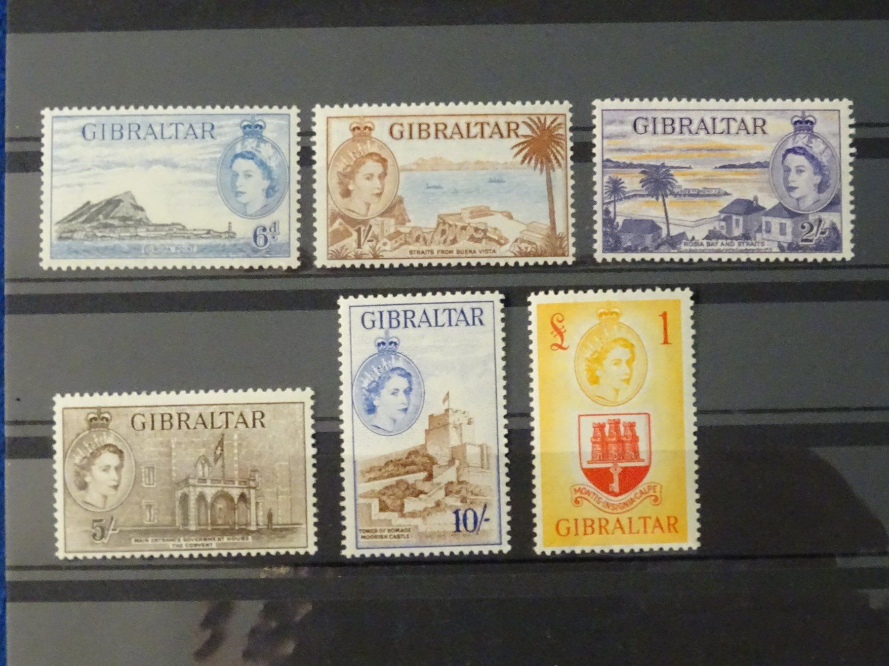 Tutti i francobolli: Gibraltar kompl. 1953 Satz** , 14 Werte, Kat.-Wert 200.-Euro – Nuovo (secondo la descrizione) da Schliern b. Köniz venduto da Djbubu 1