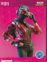 FORTNITE TRADING CARD serie 2 # 91 RILEY Rare outfit Panini