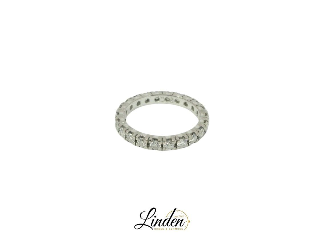 Ringe: 18K Weissgold Ring mit 22 Diamanten – Gebraucht aus Zürich von Linden-Uhren