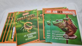 Lot de magazines L'Ami des Animaux et Insectes du Monde