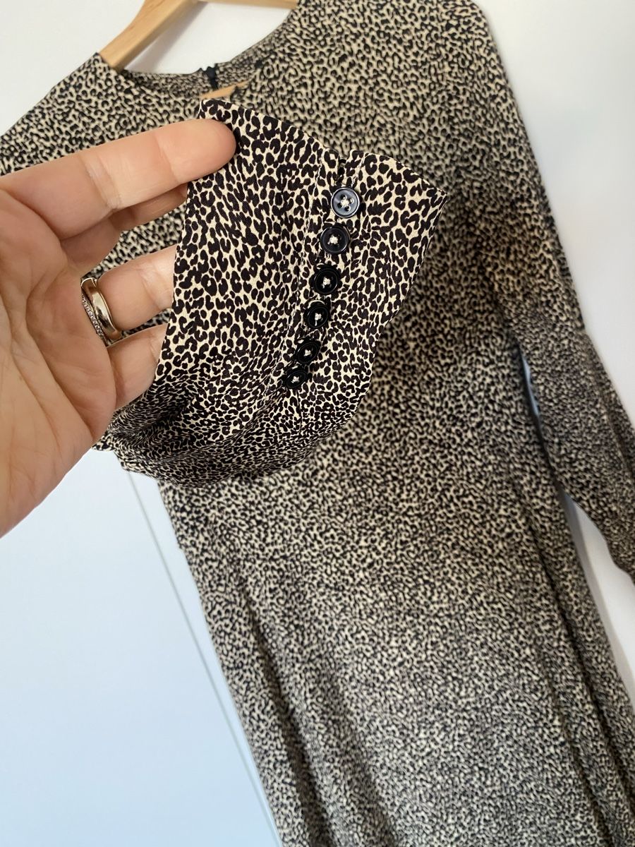 Massimo Dutti Vestiti: Massimo Dutti Leopard Print Midi Dress, Size 40. Chic! – Nuovo (secondo la descrizione) da Herrliberg venduto da non_5qdb 1