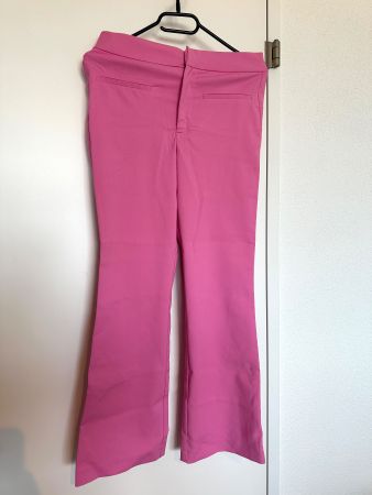 Zara Candy Pink Rosa Flare Hose - S - wie NEU!