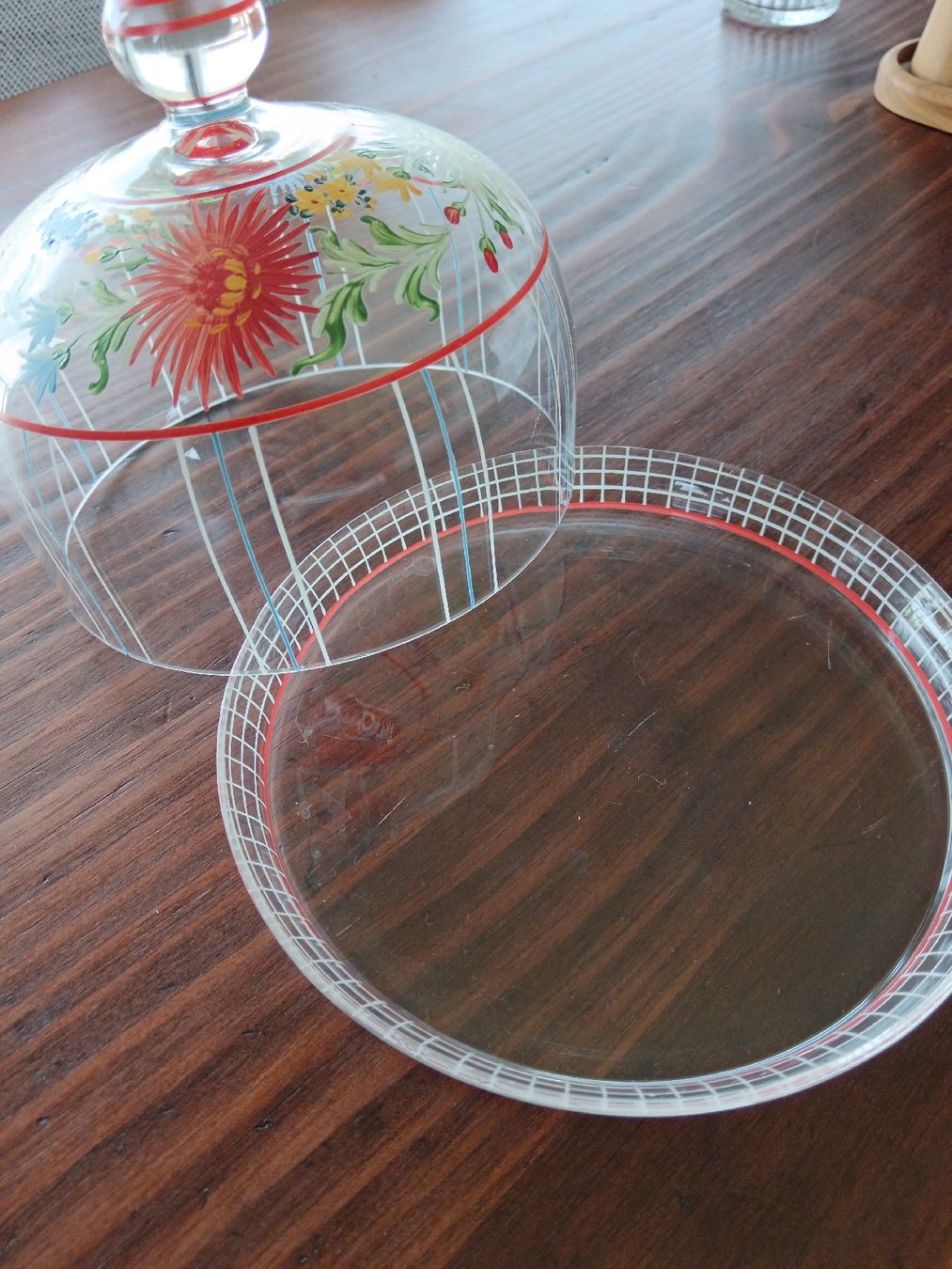 Bicchieri: Handbemalte Käseglocke aus Glas  – Usato da Wauwil venduto da kai_v59l 2