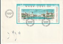 FDC mit NABA-Block 1984, Kat. 18.- Fr., ab 1.- Fr.