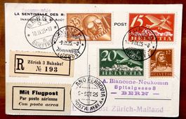 Erster Flug Zürich - Mailand, 1925