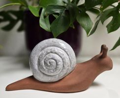 Keramik Schnecke, süsse Deko