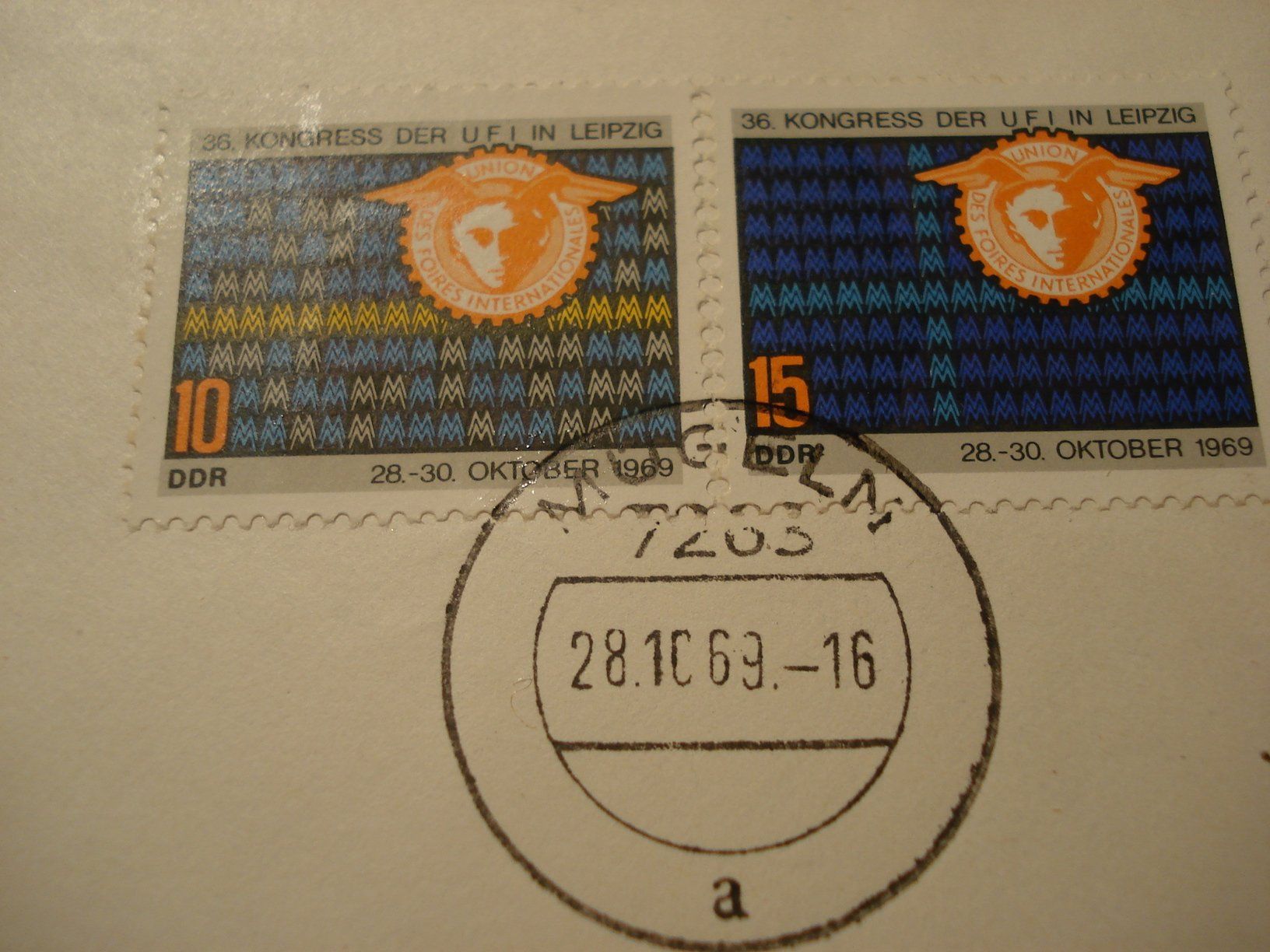 Alle Briefmarken: DDR FDC 1969, Union des Foire Internatinal, Leipzig – Gebraucht aus Niederwil AG von morostahu 1
