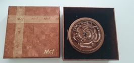 Eleganter Taschenspiegel mit Rose Dunkel Rosegold Neu 