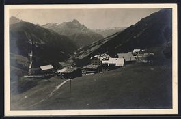 AK Tenna, Panorama mit Kirche, 1925