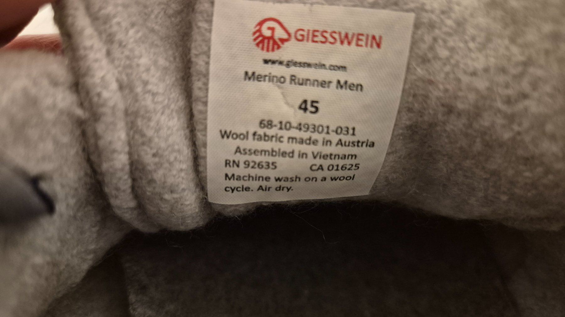 Scarpe da uomo: Giesswein Merino Sneaker Gr. 45, hellgrau – Nuovo (secondo la descrizione) da Ossingen venduto da Cstrauss68 6