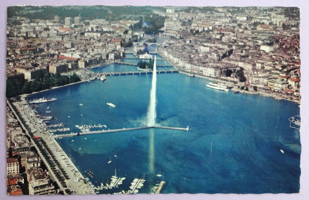 Genève - Vue aérienne de la Rade (Gebraucht) in Fétigny für CHF 2 – mit ...