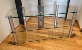TV-Möbel aus Glas und Metall