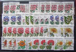Ceska Republika - batch of 46 stamps thema flowers used