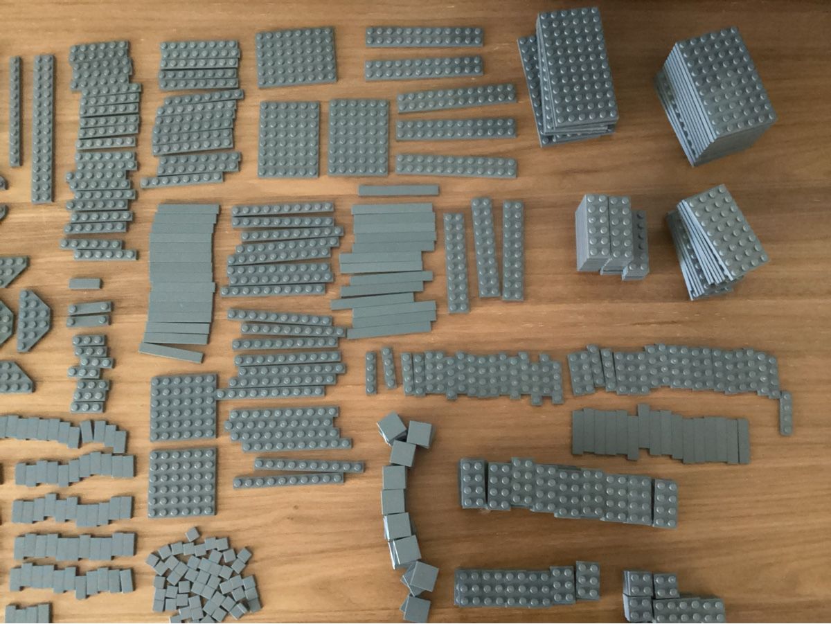 Lego Kit di costruzioni: Lego Teile Dark Grey ca 1 kg – Usato da Rudolfstetten venduto da Gwyneth2