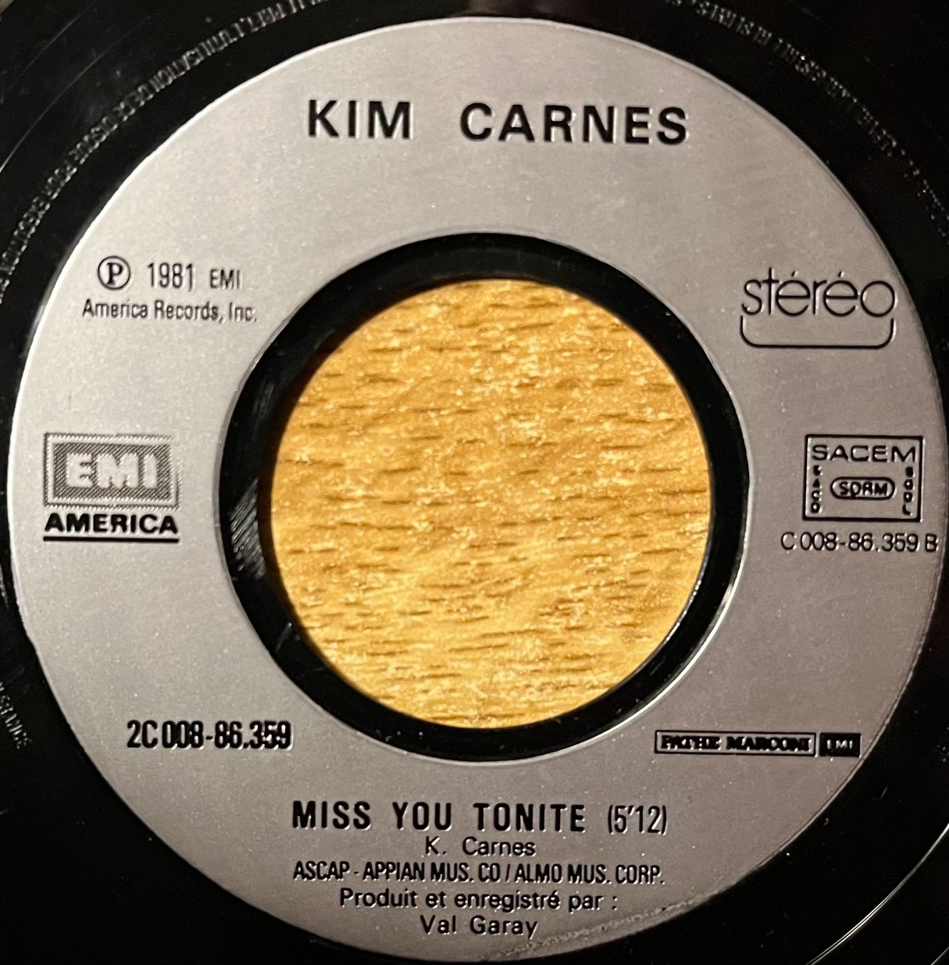 Dischi in vinile: KIM CARNES - BETTE DAVIS EYES – Usato da Bussigny venduto da vinyl-pas-cher 3