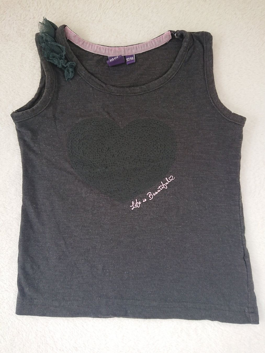 Camicette, T-shirt & Top: Mädchen Top Pebble Stone Gr. 92/98 100% Baumwolle – Usato da Hallau venduto da CHACLA